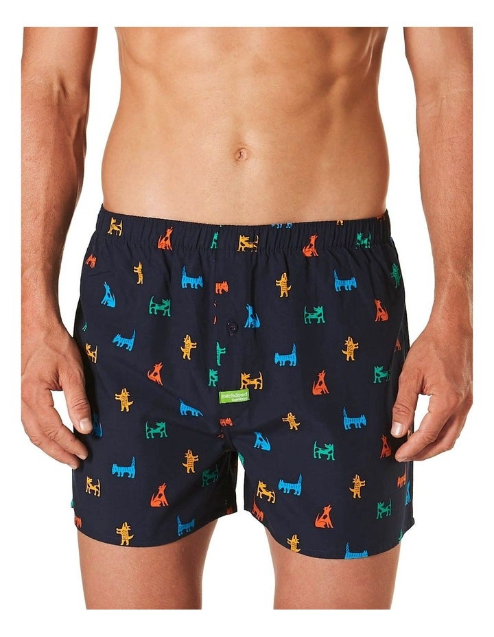 Mitch Dowd Dog Bamboo Boxer Short in Navy L