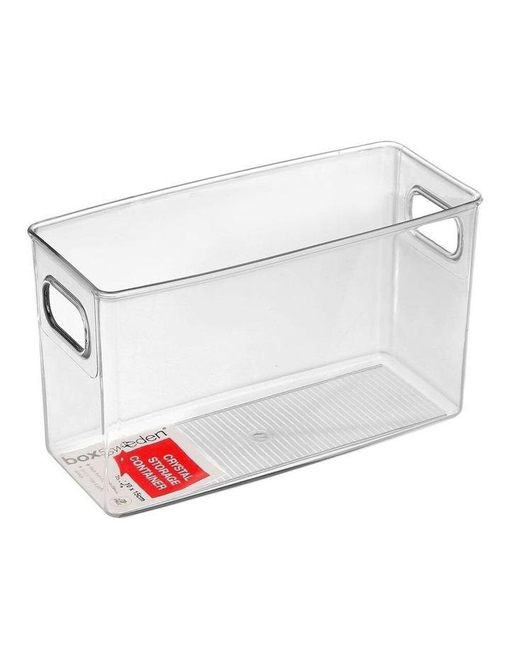 BOXSWEDEN Crystal Plastic Storage Container 25cm Medium Fridge/Pantry Organiser