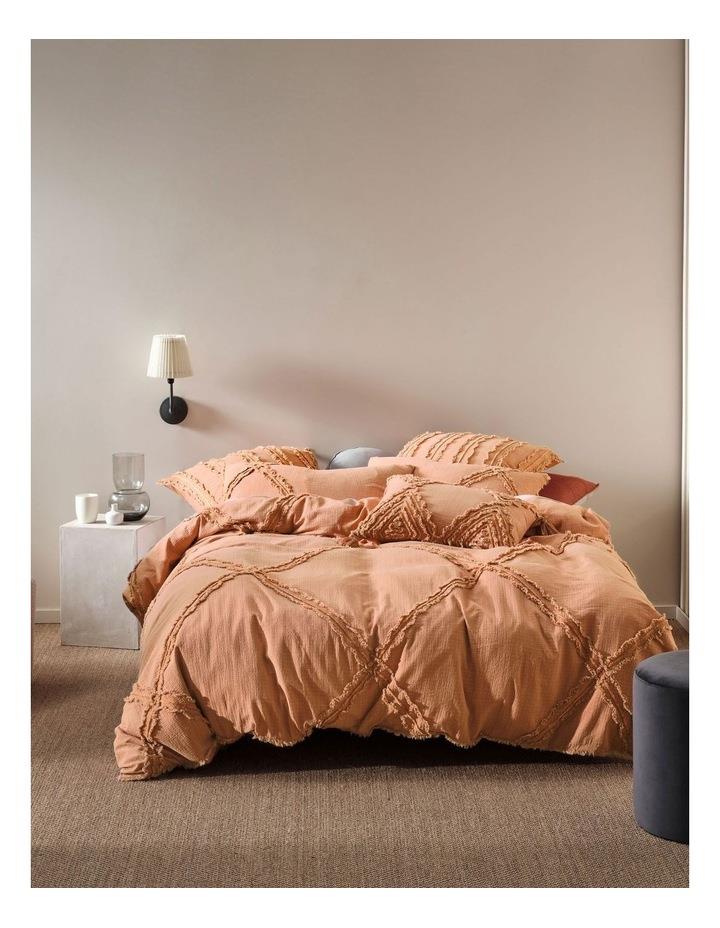Linen House Heather Quilt Cover Set In Brandy Brown Double