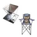 Kings Throne Camping Chair + Premium Stainless Steel Folding Firepit