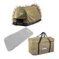 Kings Deluxe Escape Single Swag + Self-Inflating Foam Mattress - Single + Deluxe Single Swag Premium Canvas Bag