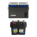 Kings 75L Stayzcool Portable Fridge/Freezer + Battery Box