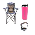Adventure Kings Throne Camping Chair + Pink Coffee Cup + LED Head Torch
