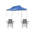 Kings - Gazebo 6m x 3m + 2x Throne Camping Chair