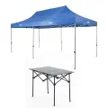 Kings - Gazebo 6m x 3m + Aluminium Roll-Up Camping Table