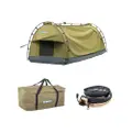 Kings Deluxe Escape Single Swag + Deluxe Single Swag Premium Canvas Bag + LED Strip Light 1.3m