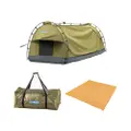 Kings Deluxe Escape Single Swag + Deluxe Single Swag Polyester Bag + Mesh Flooring 3m x 3m