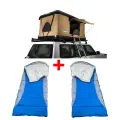 Kings 'Kwiky' Pop Up Roof Top Tent + 2x Hooded Sleeping Bag