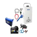 Kings Portable Gas Hot Water System With Pump + 138Ah AGM Deep-Cycle Battery + Maxi Battery Box