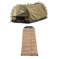 Kings Deluxe Escape Single Swag + Premium Sleeping bag -5°C to 5°C Degrees Celsius Right Zipper