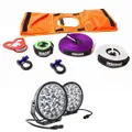 Kings Domin8r Xtreme 9” LED Driving Lights (Pair) + Hercules Essential Recovery Kit
