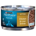 Pro Plan Focus Kitten Chicken & Liver Entree Classic Wet Cat Food - 85g