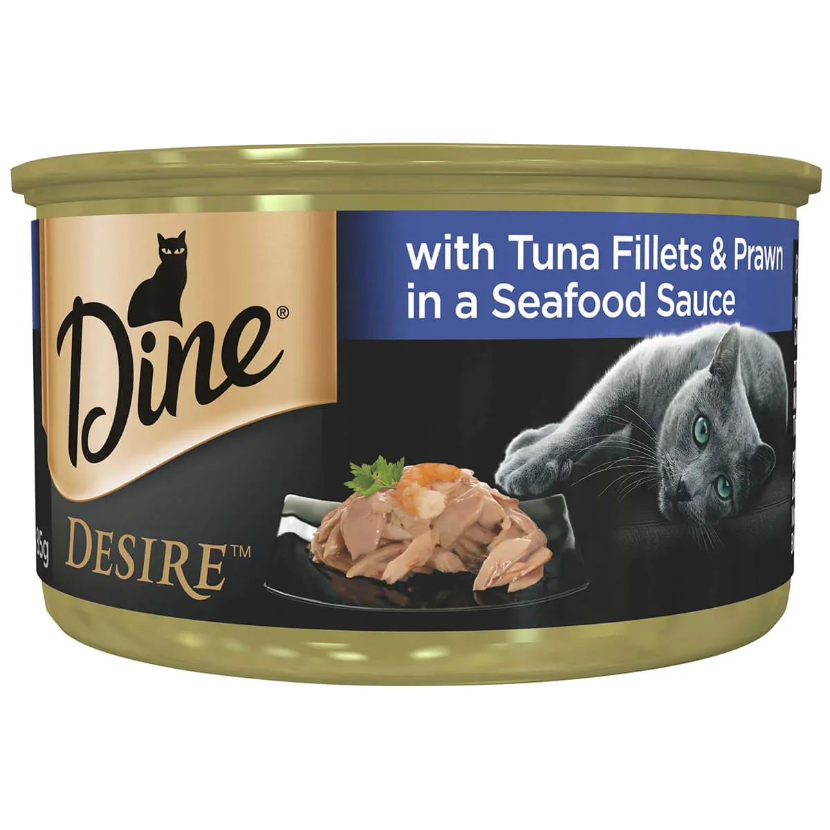 Dine Desire Tuna Fillets & Whole Prawns Wet Cat Food - 6X85g