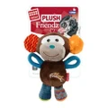 GIGWI Plush Friendz Multi Colour Monkey Dog Toy- Brown