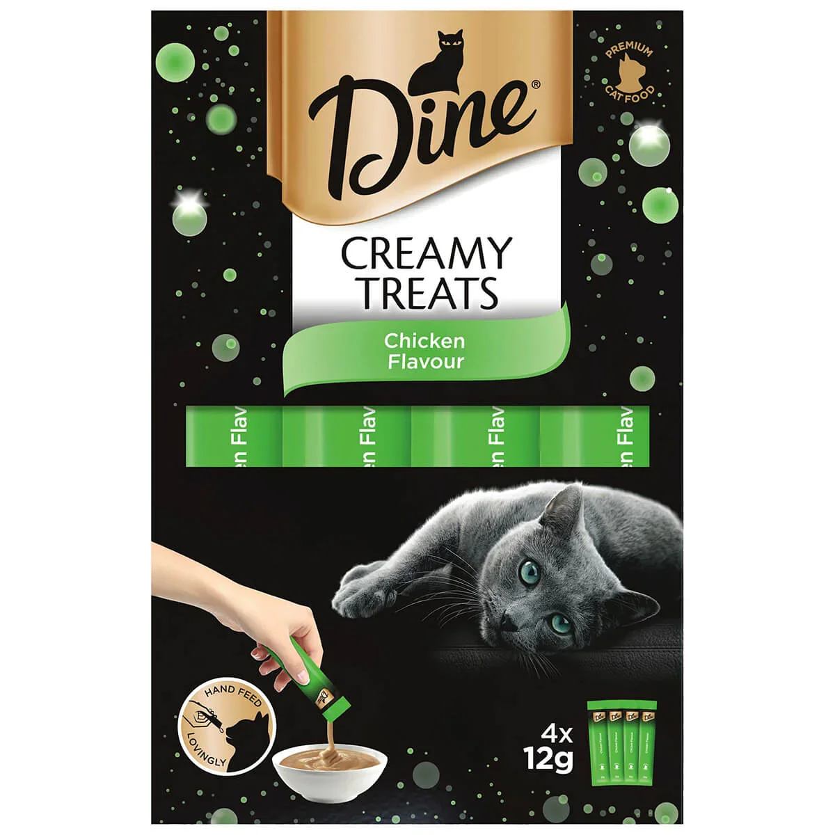 Dine Creamy Treats Chicken Flavour Cat Treats - 4X12g