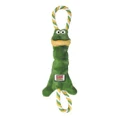 KONG Tugger Knots Frog Squeaky Dog Toy- Green