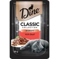 Dine Classic Collection Beef In Gravy Wet Cat Food Pouch - 85g