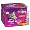 Whiskas So Meaty Adult Wet Cat Food Meat Cuts In Gravy 24x85g Pouches - 24x85g