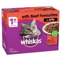 Whiskas Favourites Cat Adult 1+ Beef Favourites In Jelly 12x85g - 12x185g