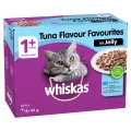 Whiskas Favourites Cat Adt 1+ Tuna Flavour Favourites In Jelly 12x85g - 12x185g