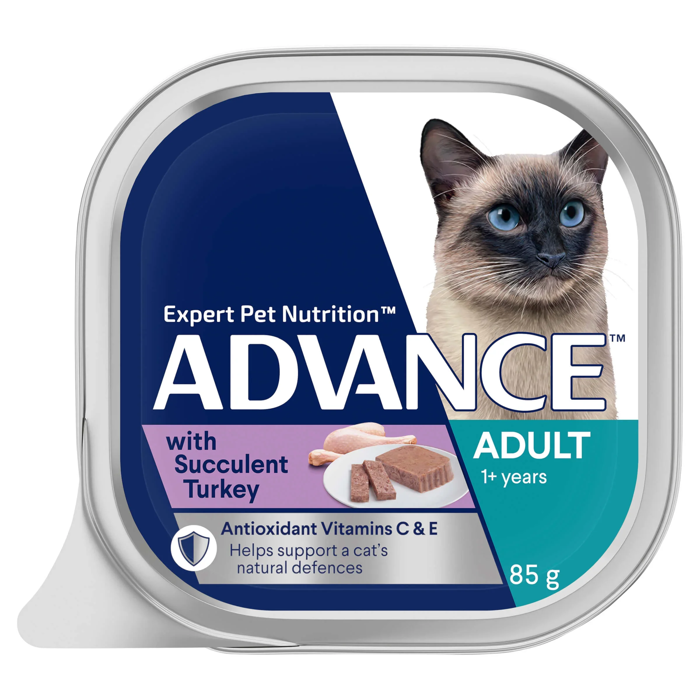 Advance Adult Succulent Turkey Wet Cat Food - 85g