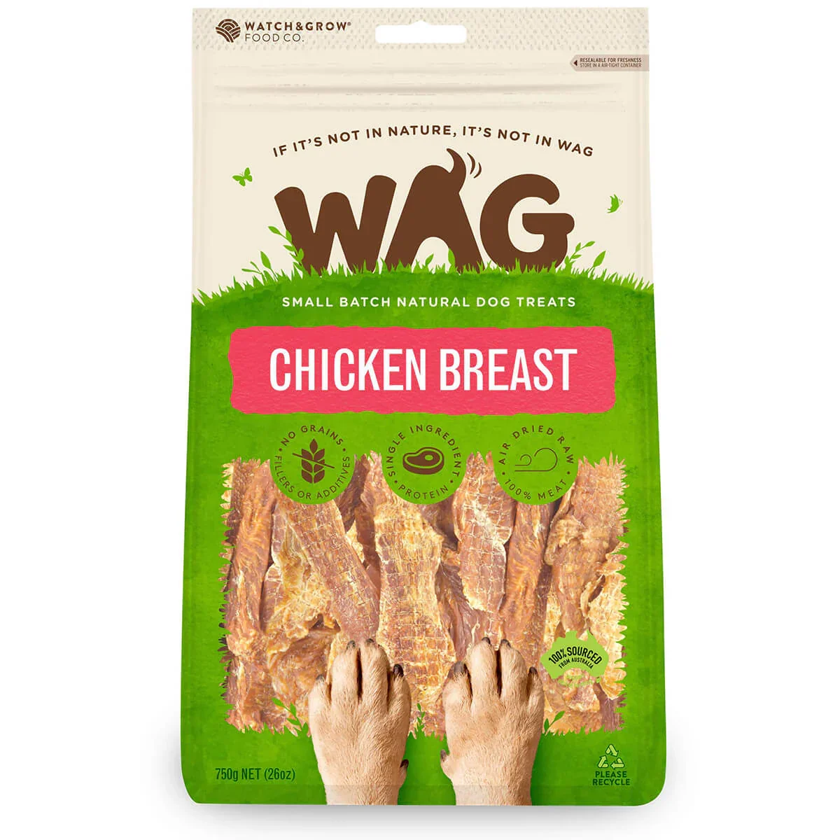 WAG Chicken Breast Dog Treats - 200g