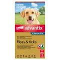 Advantix Flea & Tick Treatment 25kg+ Dog - 3pk