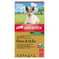 Advantix Flea & Tick Treatment <4kg Dog - 3pk