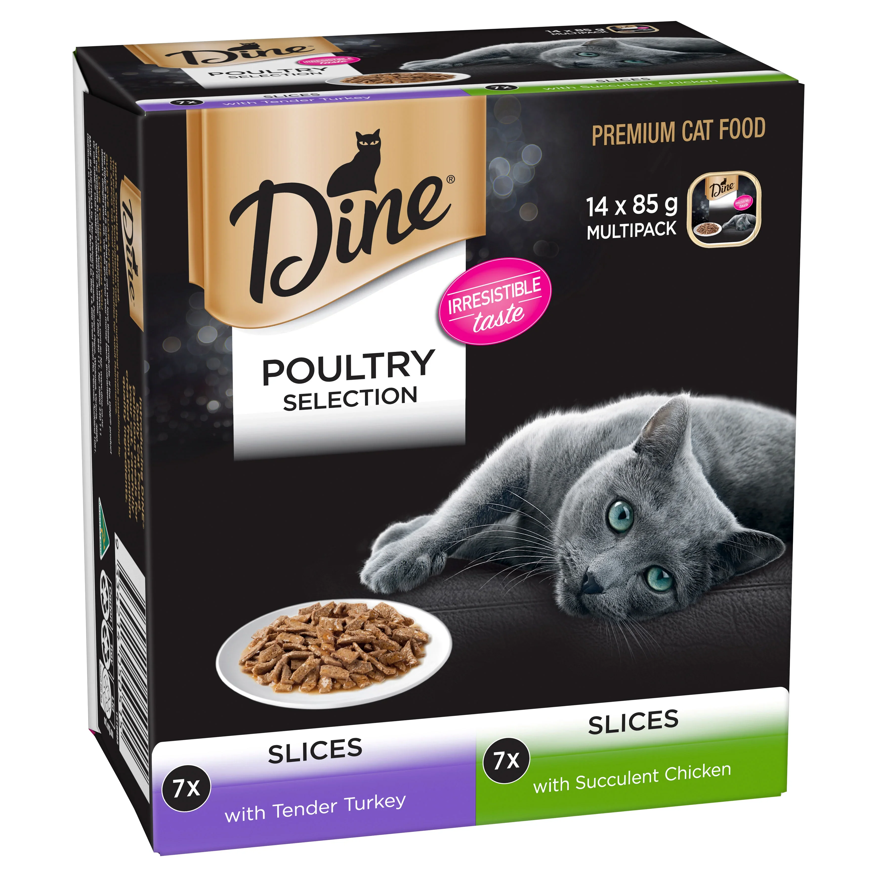 Dine Classic Collection Mixed Poultry Wet Cat Food - 14x85g