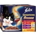 Felix Sensations Sauces Meat Selection Wet Cat Food - 12x85g