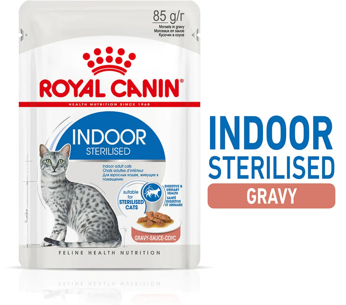 Royal Canin Indoor Sterilised Gravy Wet Cat Food - 85g