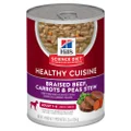 Hills Science Diet Adult Healthy Cuisine Beef Carrots & Peas Stew Wet Dog Food Can - 354g