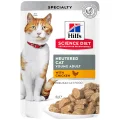 Hill's Science Diet Neutered Young Adult Chicken Pouches Wet Cat Food - 85g
