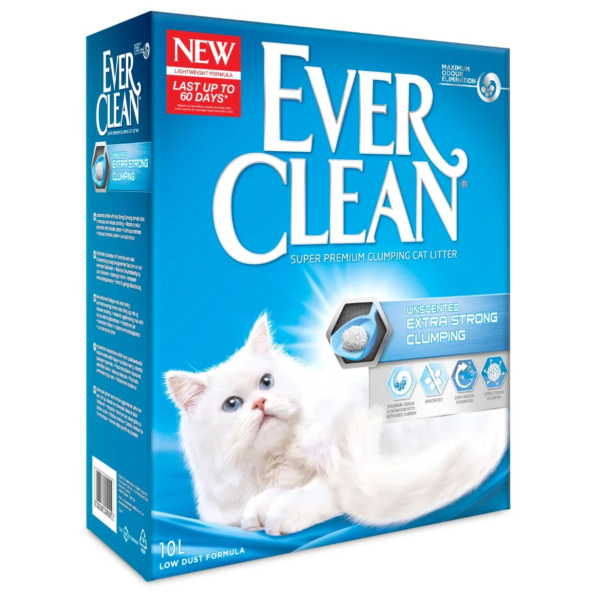 Ever Clean Unscented Extra Strong Clumping Cat Litter - 10L