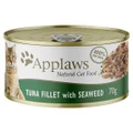 Applaws Natural Tuna Fillet with Seaweed in Broth Wet Cat Food Can - 70g