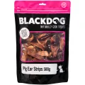 Black Dog Pig Ear Strips Dog Treats - 500g