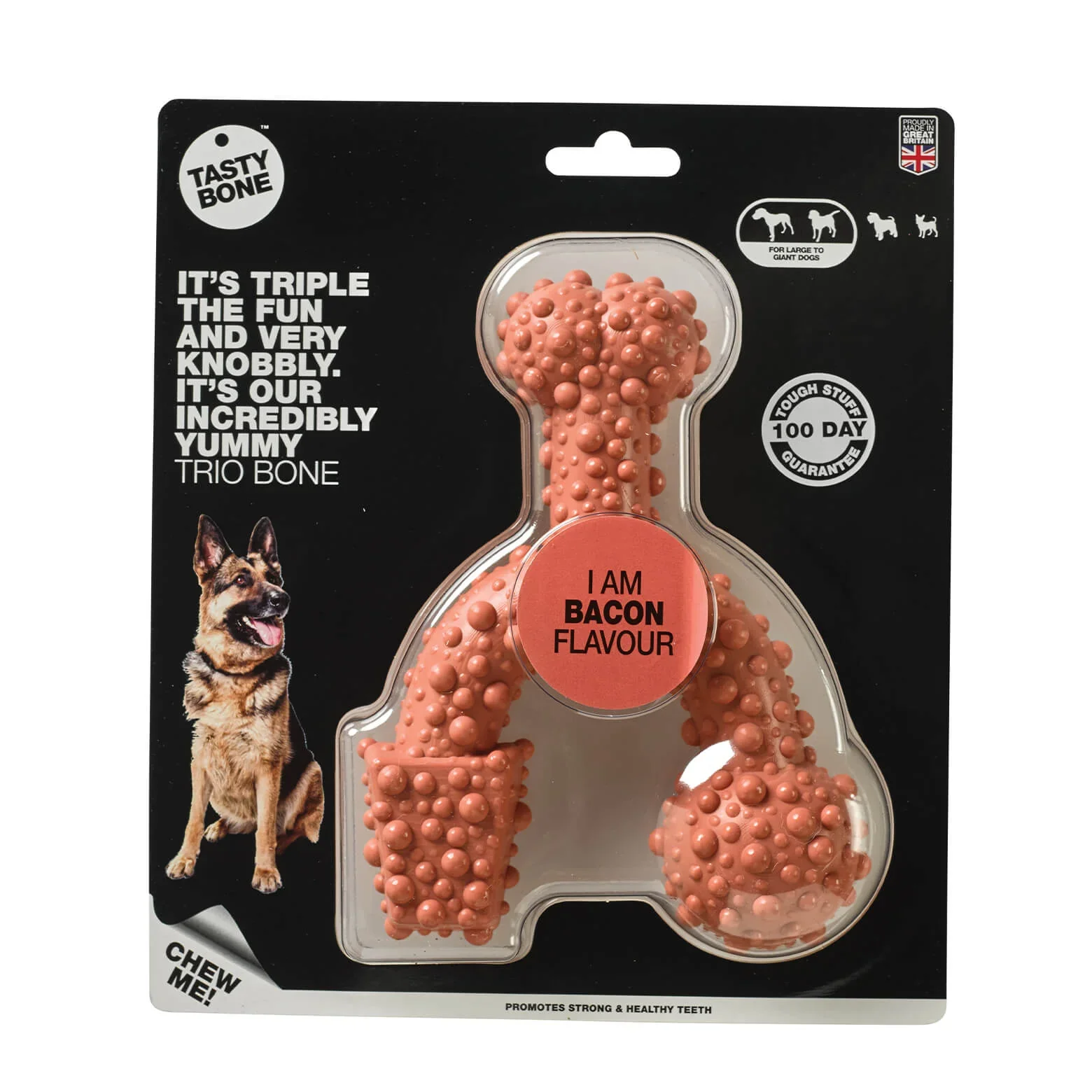 Tasty Bone Nylon Trio Bacon - Large
