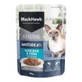 Black Hawk Original Mature 7+ Cat Food Chicken Tuna in Gravy - 85g