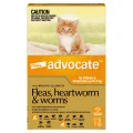 Advocate Flea & Worm Treatment <4kg Cat - 3pk