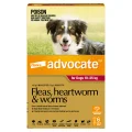 Advocate Flea & Worming Treatment 10-25kg Dog - 3pk