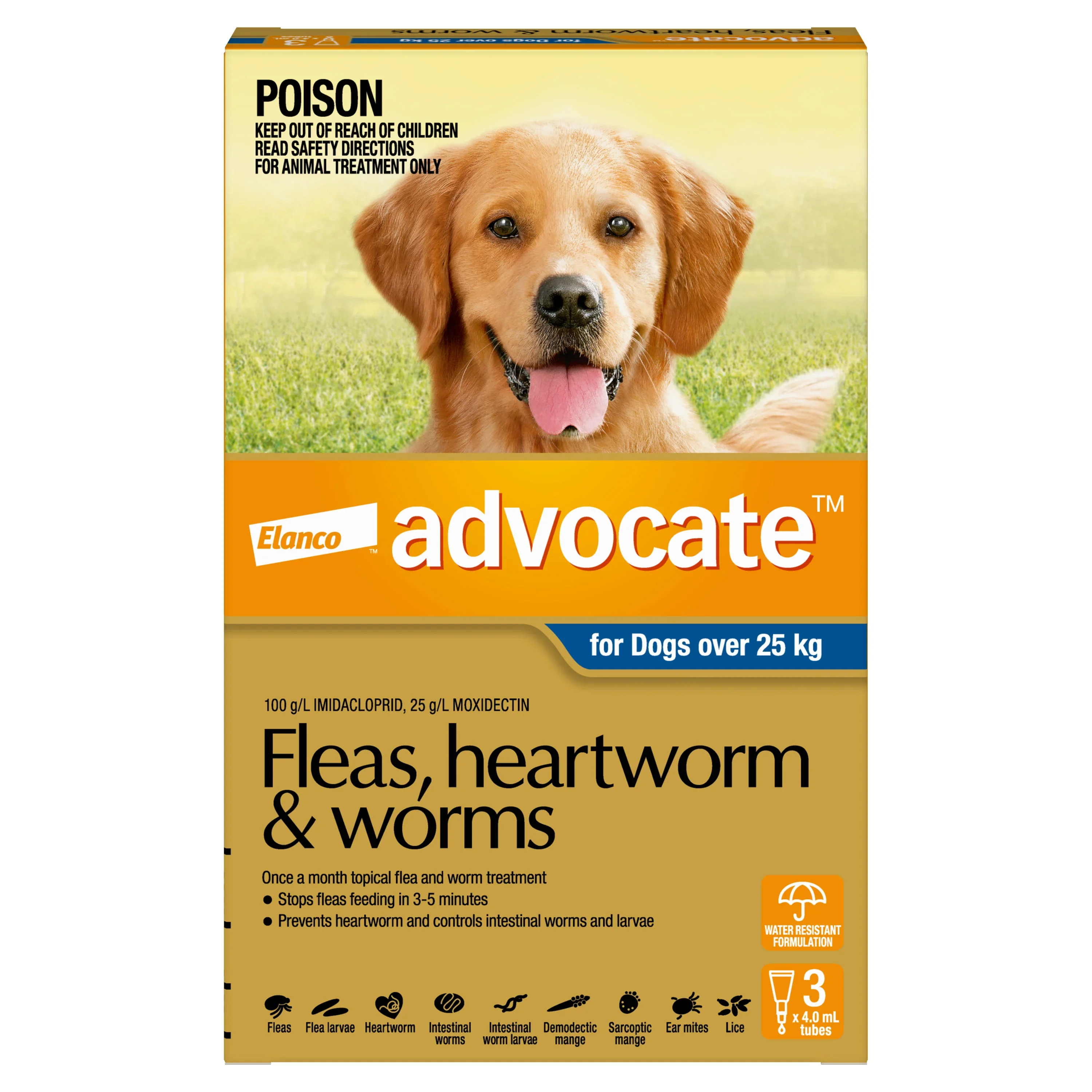 Advocate Extra Large Breed 25kg+ Flea & Worming Spot-On Dog Treatment - 1pk