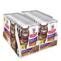 Hill's Science Diet Adult Sensitive Stomach & Skin Chicken & Beef Dinner Wet Cat Food Pouches - 24x80g