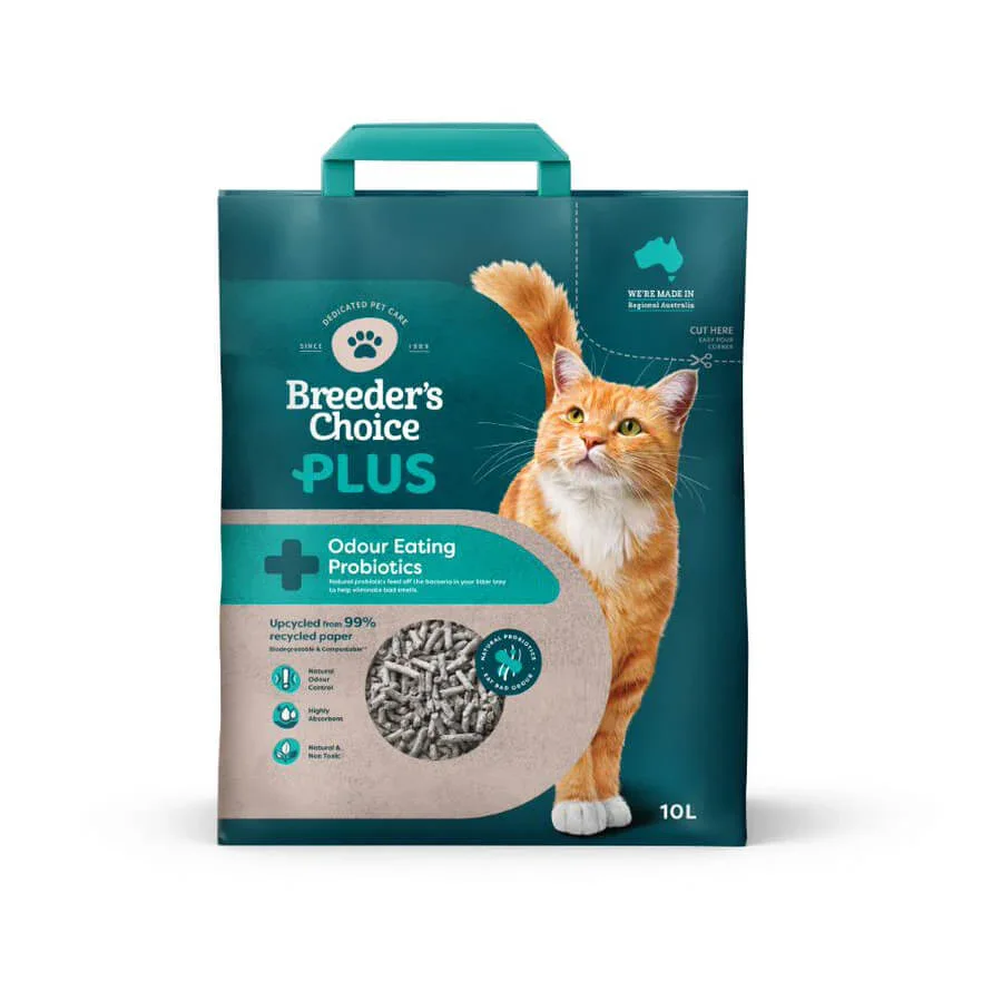 Breeders Choice Plus Probiotic Cat Litter - 24L