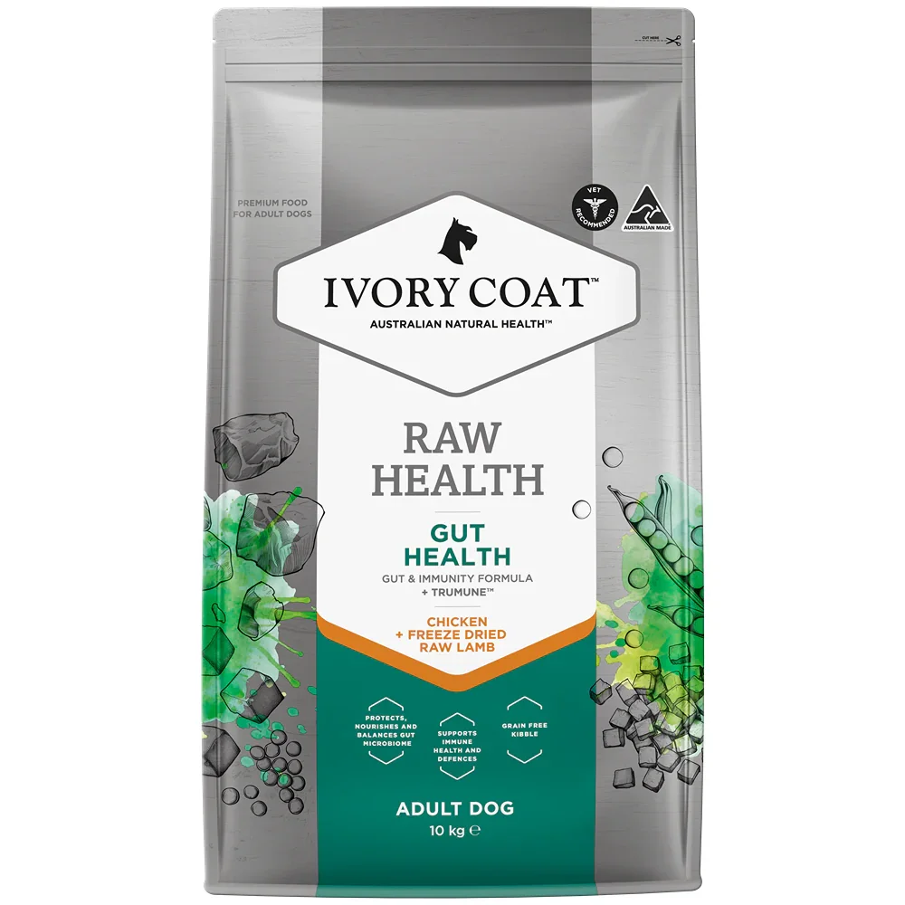 Ivory Coat Raw Health Gut Health Dry Dog Food - 10kg