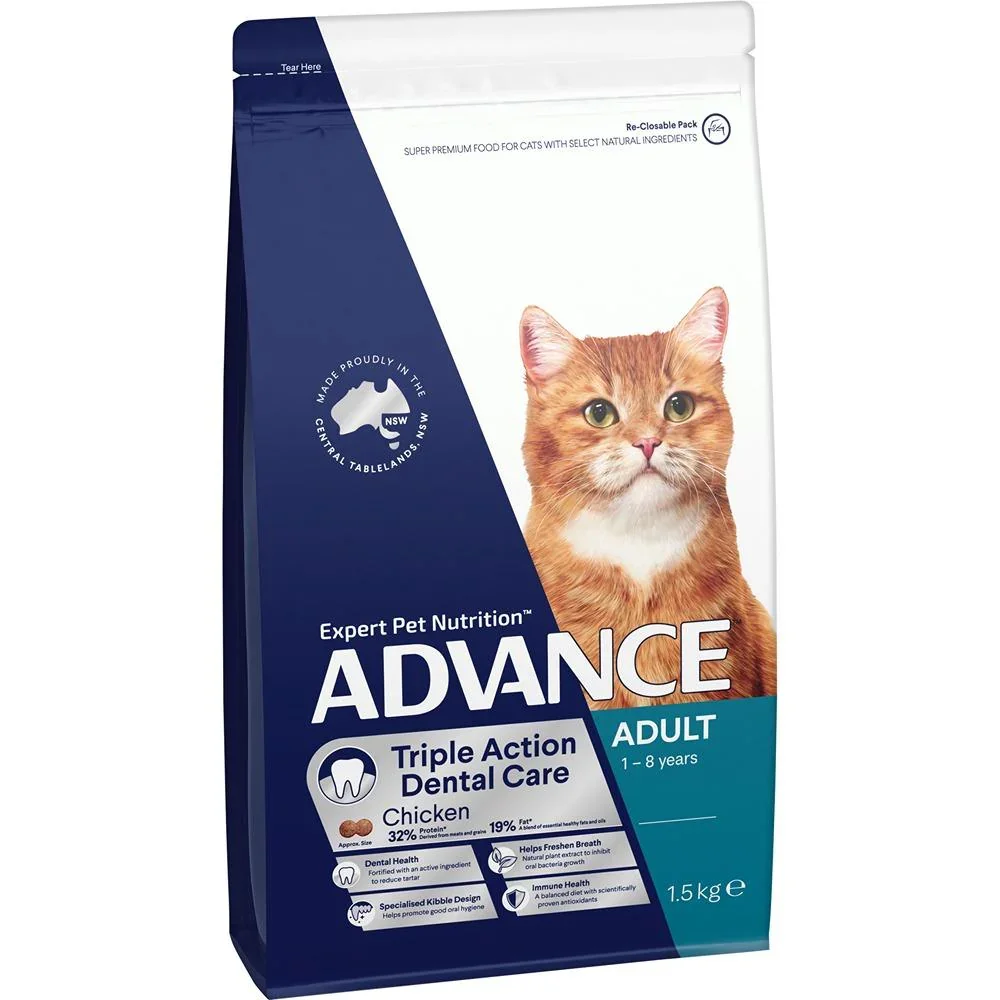 Advance Adult Dental Care Chicken & Rice Dry Cat Food - 3.5kg