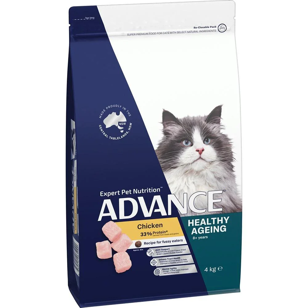 Advance Senior Healthy Ageing Chicken & Rice Dry Cat Food - 4kg