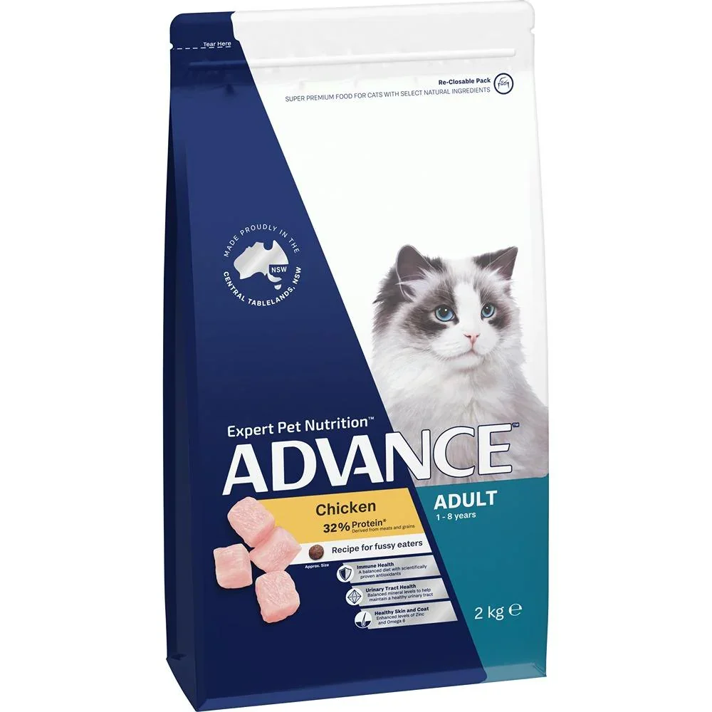 Advance Adult Chicken Dry Cat Food - 2kg