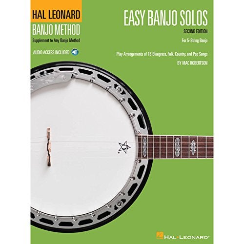 Hal Leonard Easy Banjo Solos for 5-String Banjo Second Edition Book: Hal Leonard Banjo Method