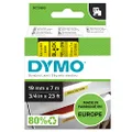 DYMO D1 Label Cassette Tape, 19mm x 7m, Black/Yellow
