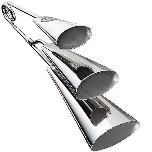 Meinl Percussion Triple A-Go-Go Bell - Medium - African Musical Instrument, Chrome Finish (STBAGTRI-CH)